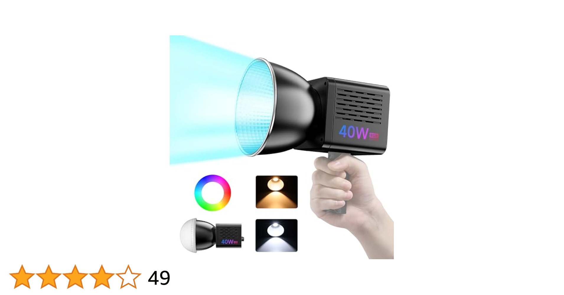 Ulanzi L024 40W RGB COB撮影用ライト八角形ソフトボックス付 Amazon | Ulanzi L024 40W RGB COB撮影用ライト LEDビデオライト